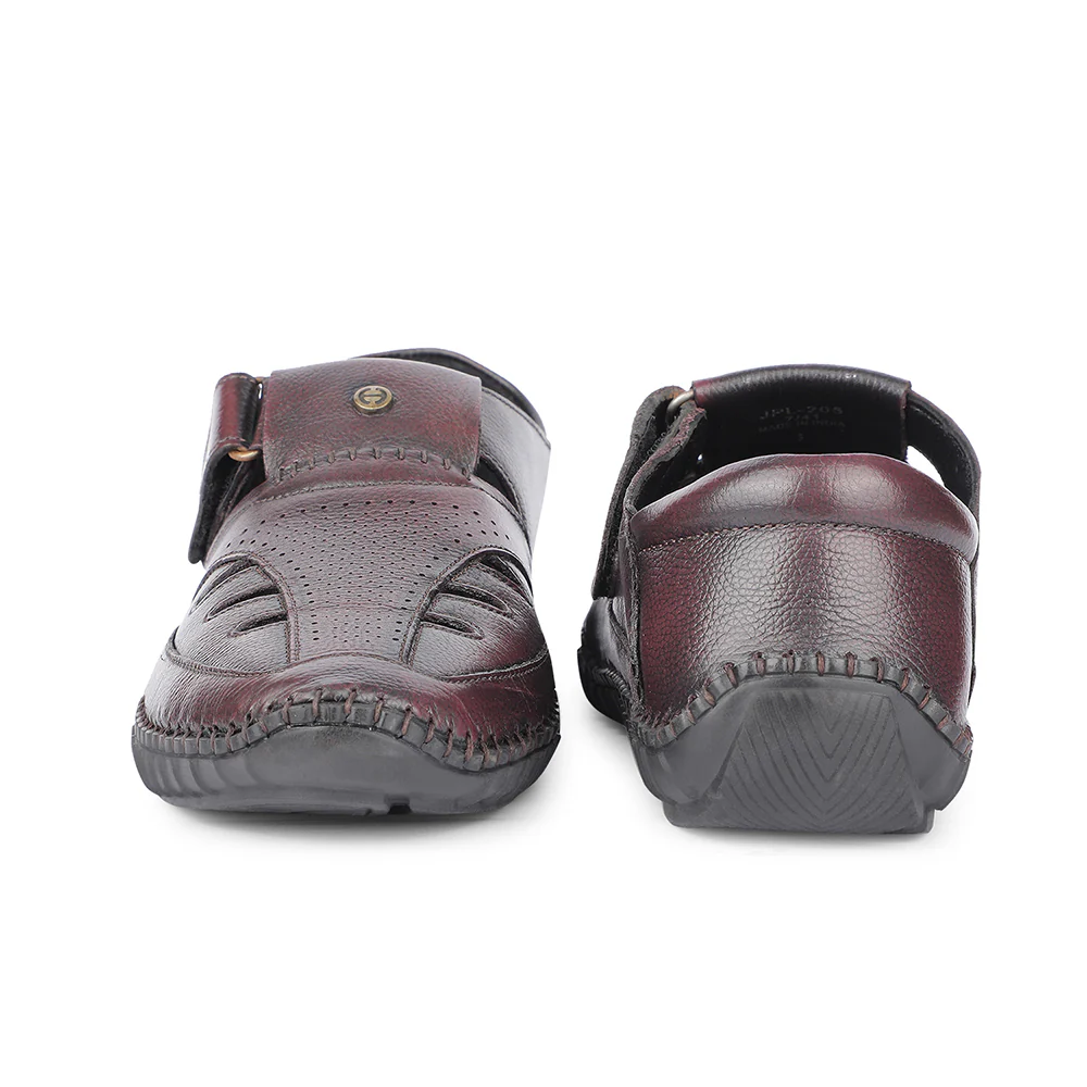 Healers Brown Casual Buckle Sandal For Men JPL-205 By Liberty - Image 6