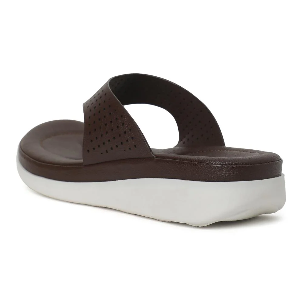 Healers Casual Brown Flip Flop For Women JD-40 By Liberty - Image 3