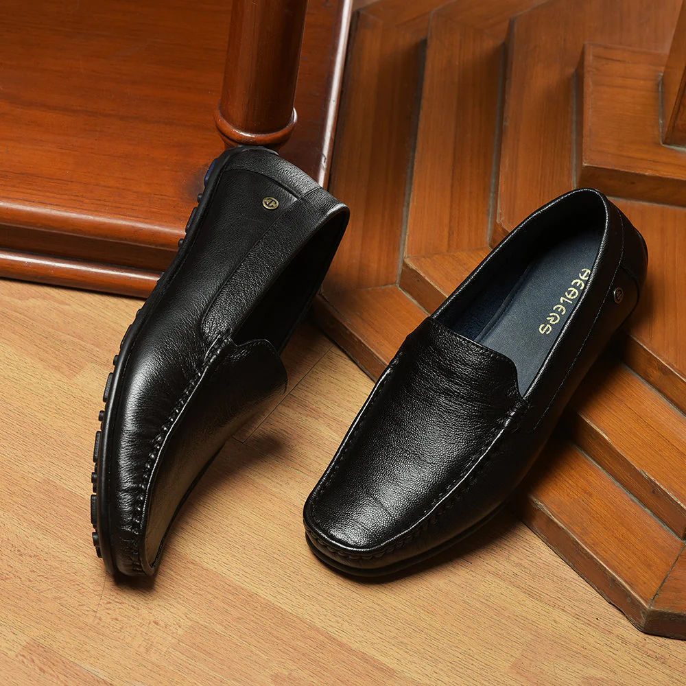 Healers By Liberty Men JPL-275 Black Casual Non lacing Loafers Shoes - Image 4