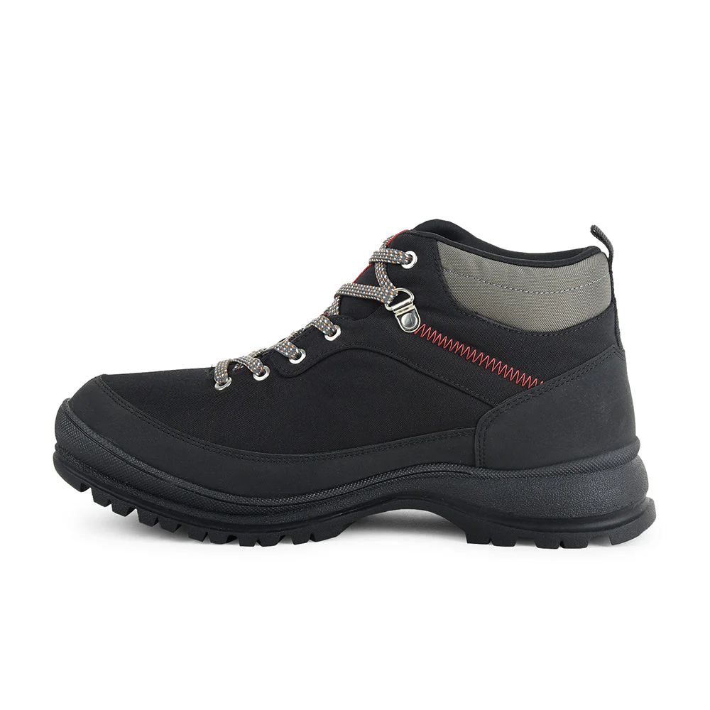 Healers Sports Trekking Black Lacing Shoes For Men RACE-1 By Liberty - Image 3