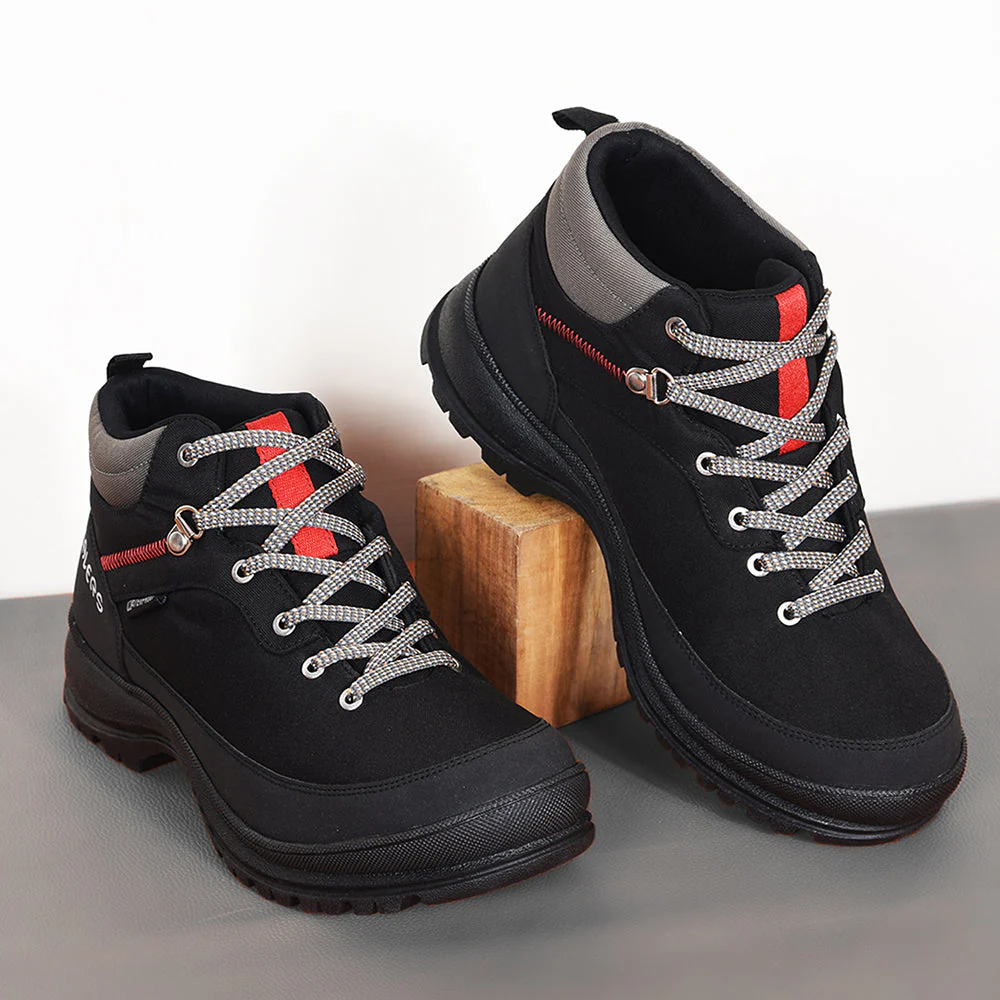Healers Sports Trekking Black Lacing Shoes For Men RACE-1 By Liberty - Image 4