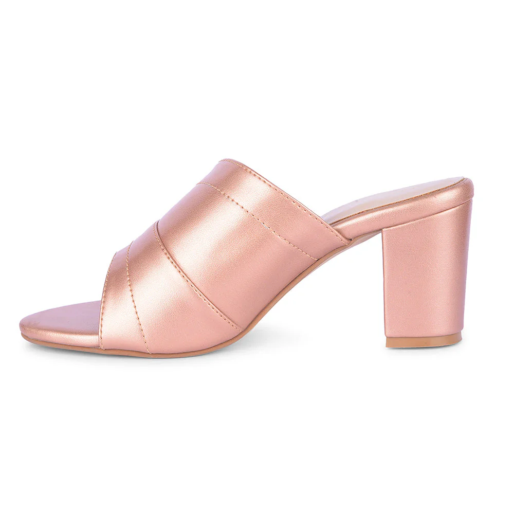 Healers Peach Block Heels For Women LSF-4 By Liberty - Image 3