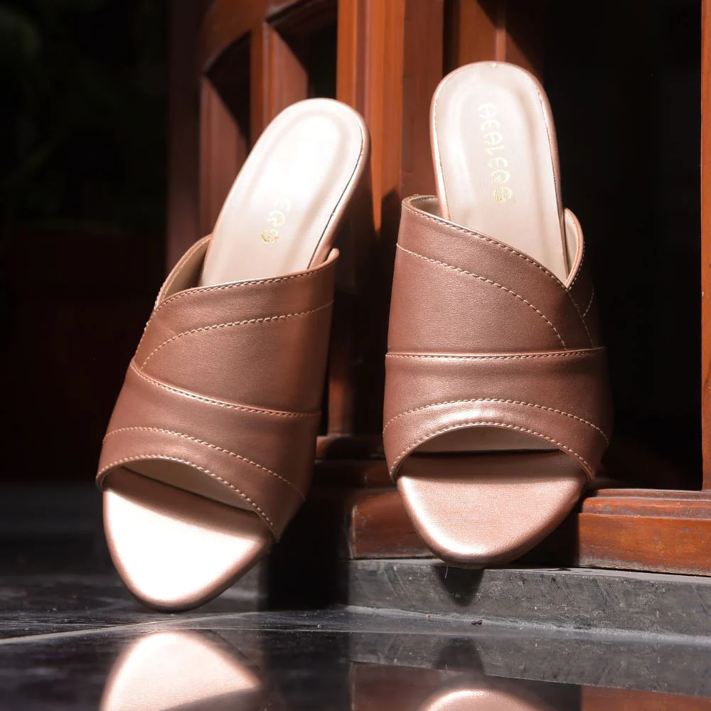 Healers Peach Block Heels For Women LSF-4 By Liberty - Image 4