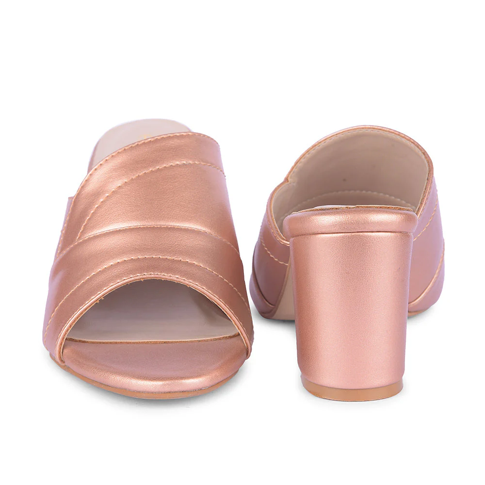 Healers Peach Block Heels For Women LSF-4 By Liberty - Image 5