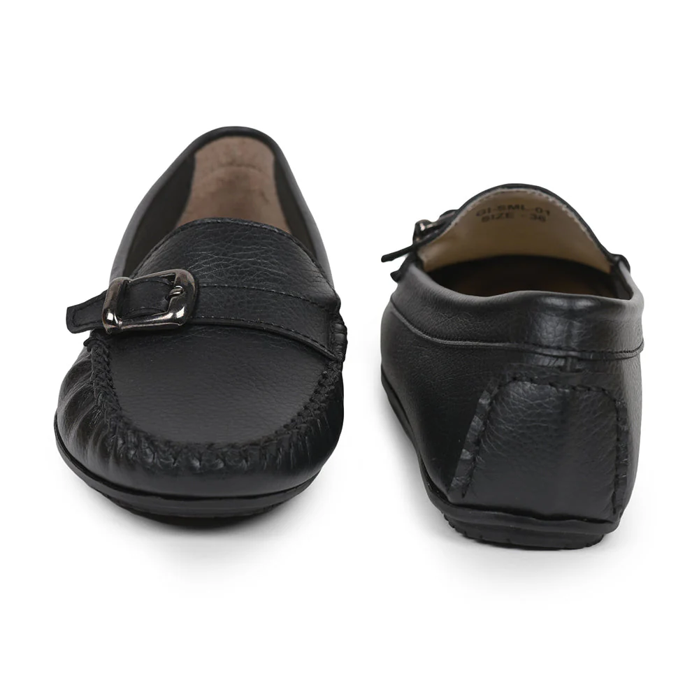 Healers Black Casual Loafers For Women GI-SML-01 By Liberty - Image 4