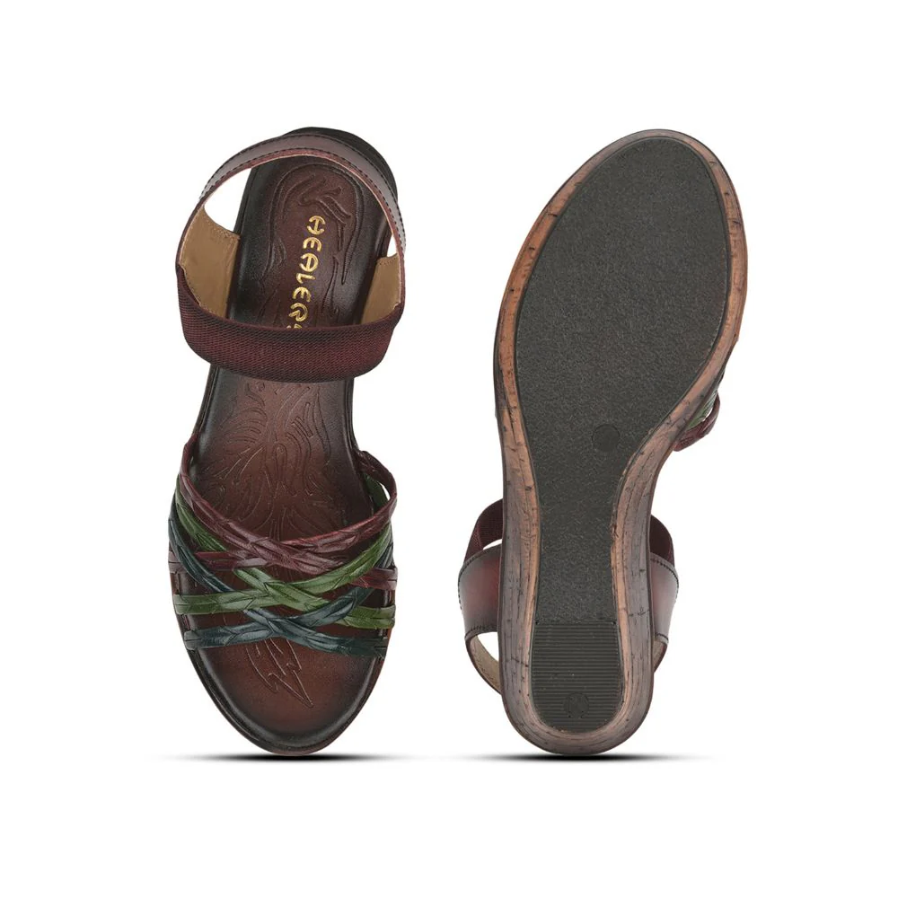 Healers Casual Sandal For Ladies (Cherry) TLO-15 By Liberty - Image 5