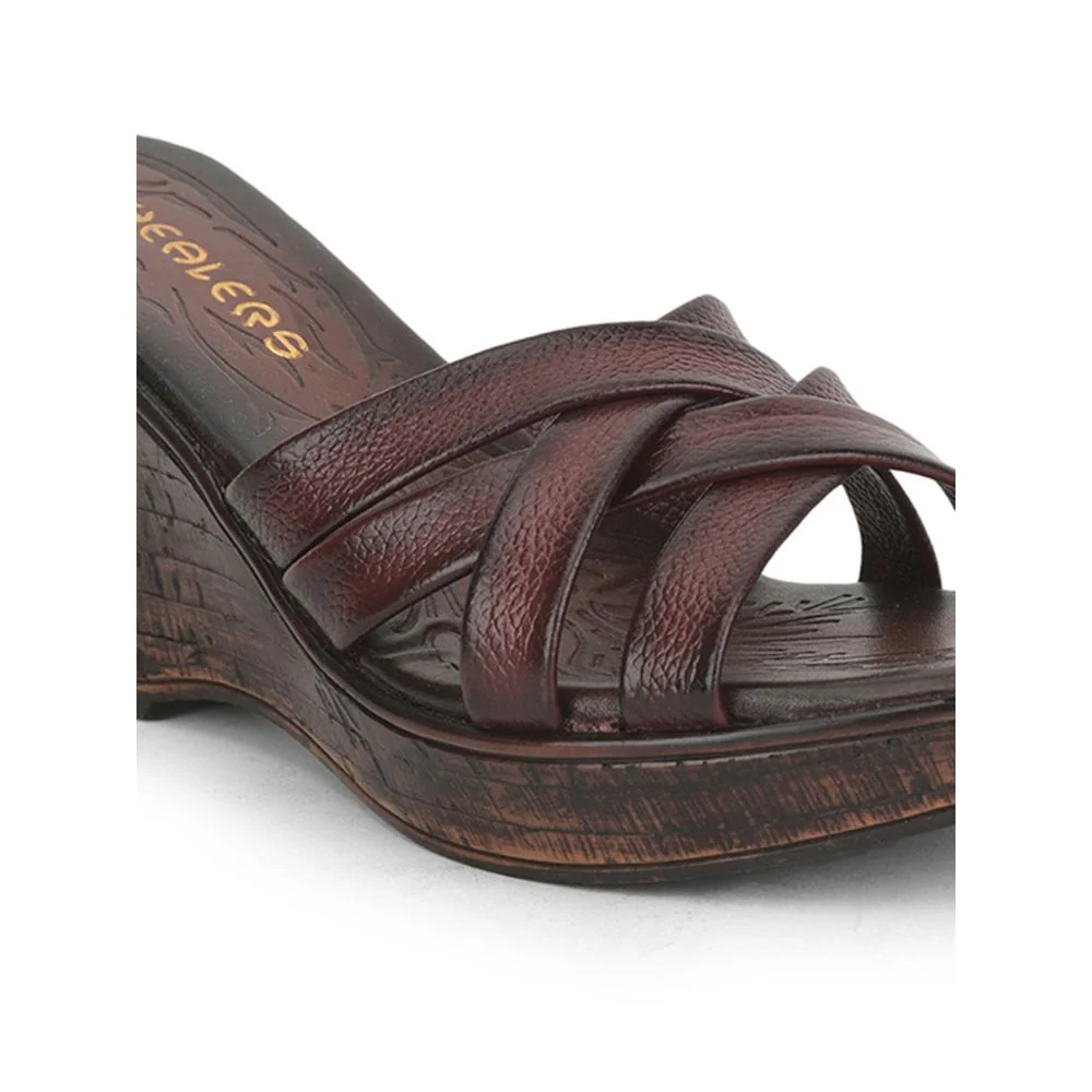 Healers Cherry Casual Wedge Heel Sandal For Women TLO-12 By Liberty - Image 6