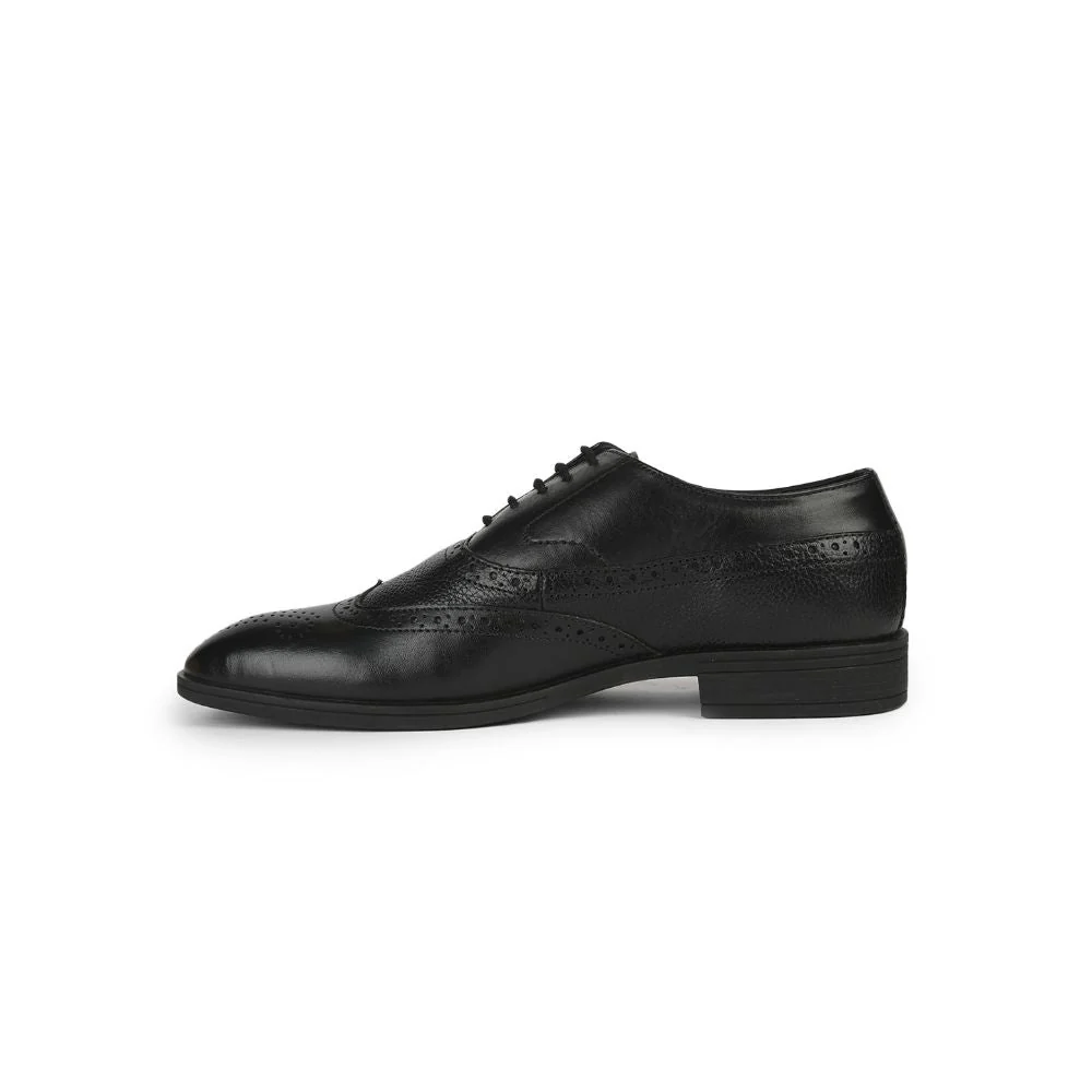 Healers Formal Black Lacing Brogue Shoes For Men AV-20 By Liberty - Image 3