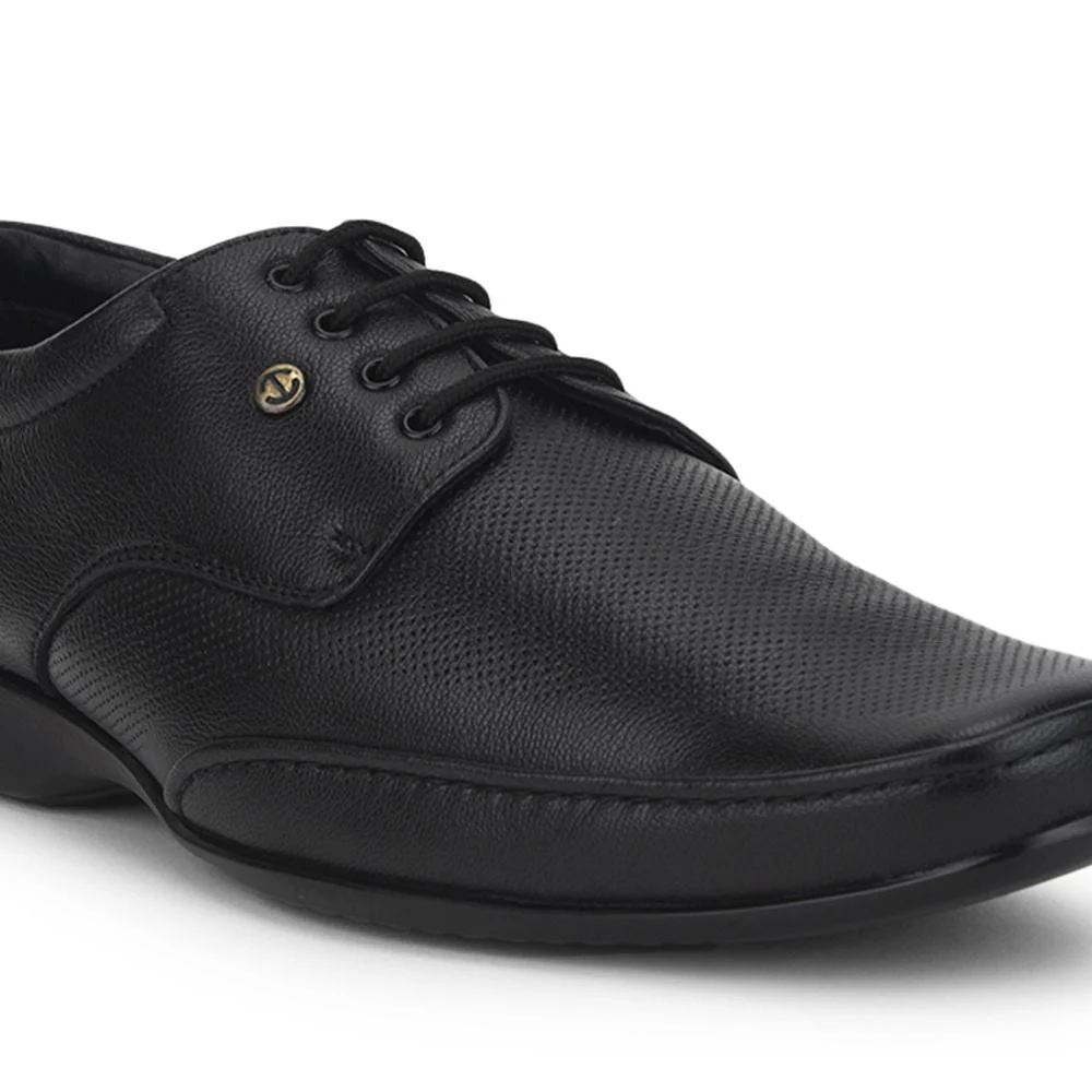 Healers Formal Lacing Shoes For Men (Black) FL-510N By Liberty - Image 6