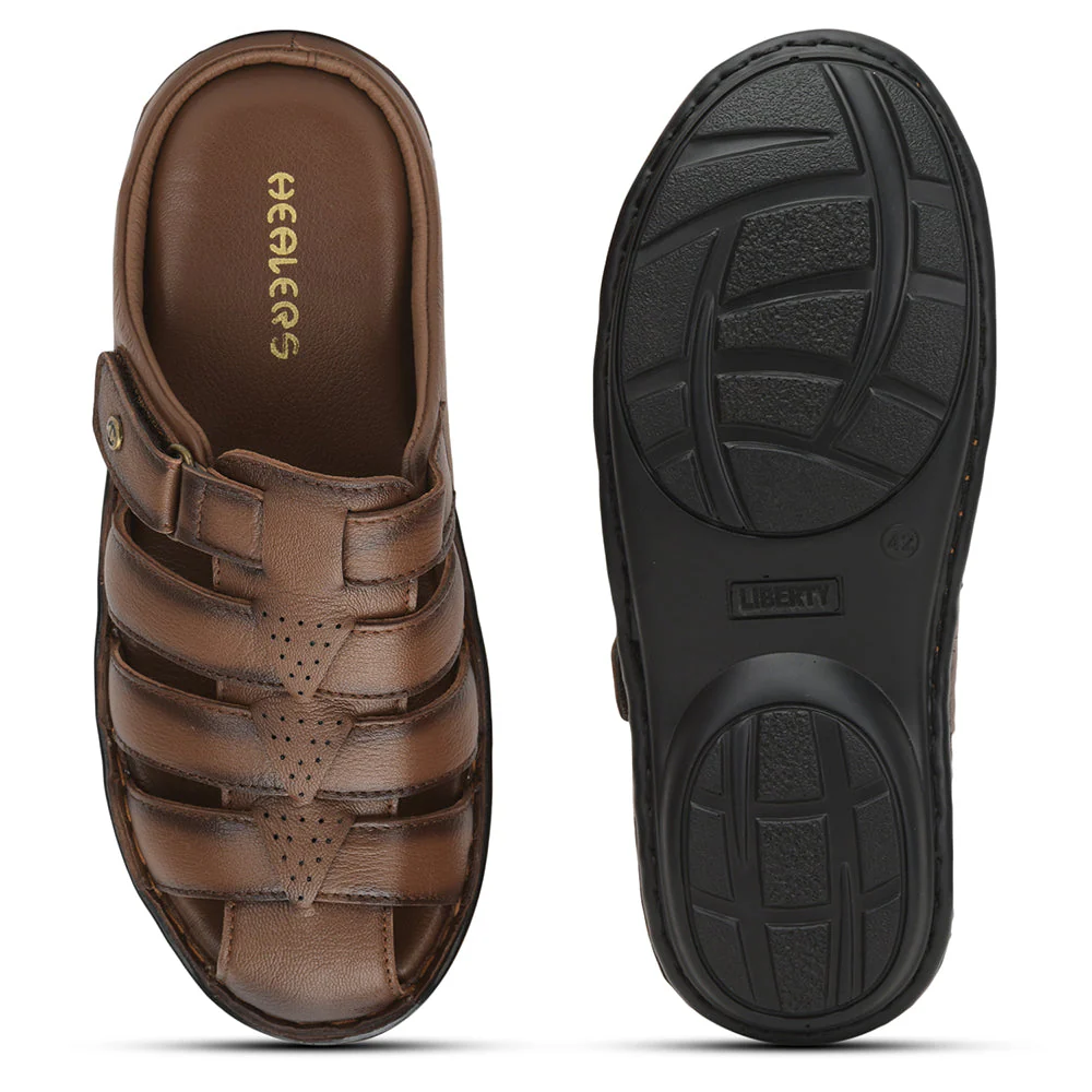 Healers Formal Sandal For Men (Tan) ER-54 By Liberty - Image 5