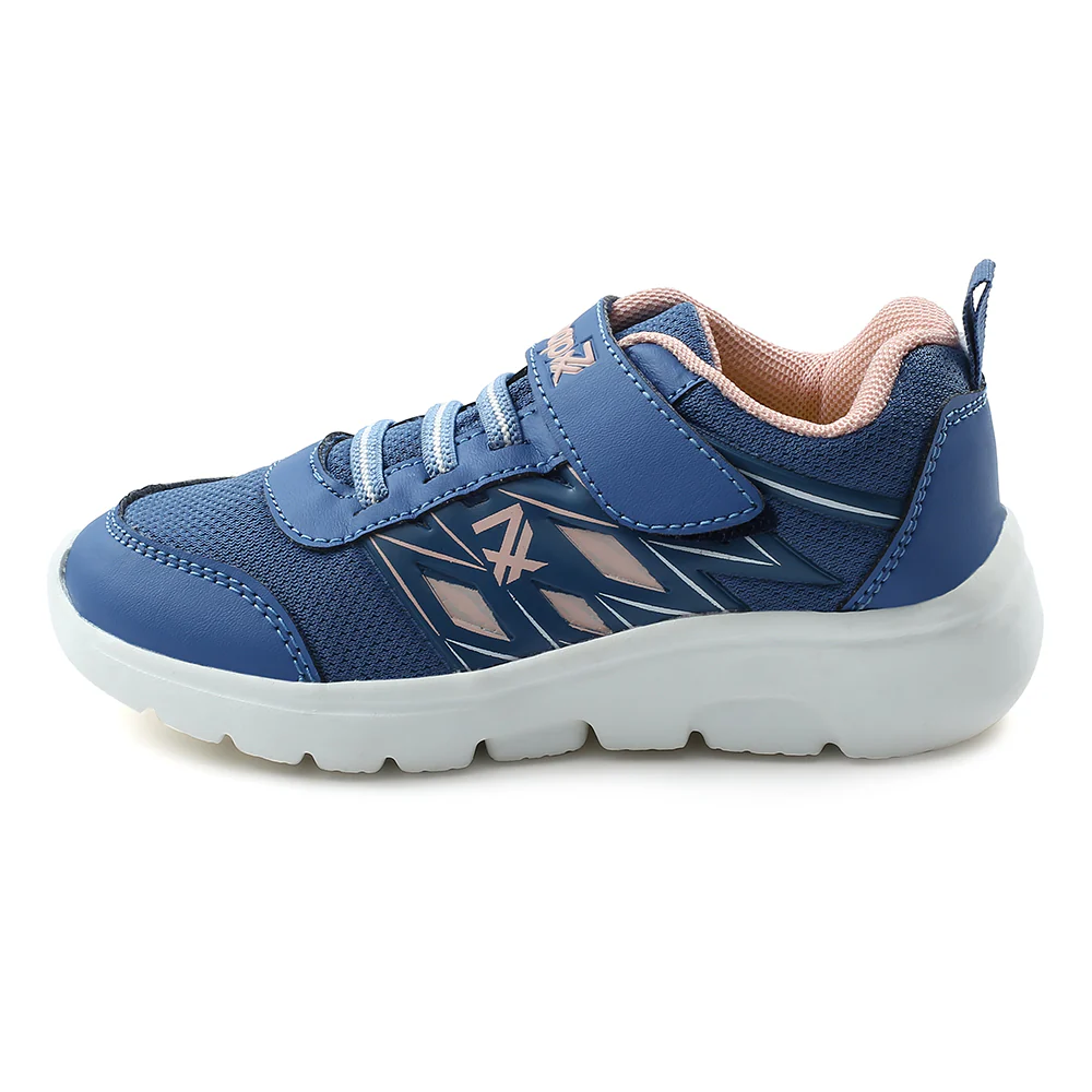 Leap7x Blue Non Lacing Velcro Casual Shoes For Kids JERRY-V By Liberty - Image 3