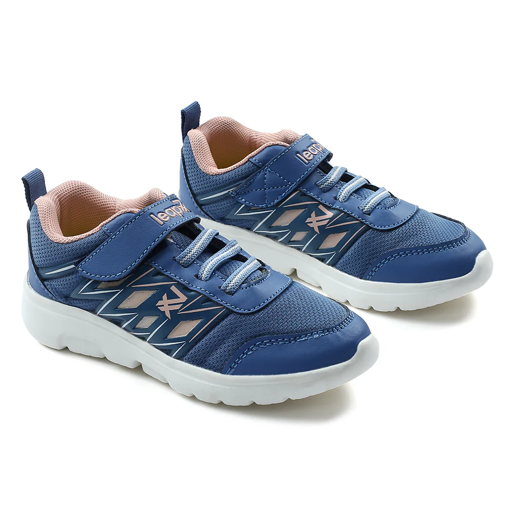 Leap7x Blue Non Lacing Velcro Casual Shoes For Kids JERRY-V By Liberty - Image 4