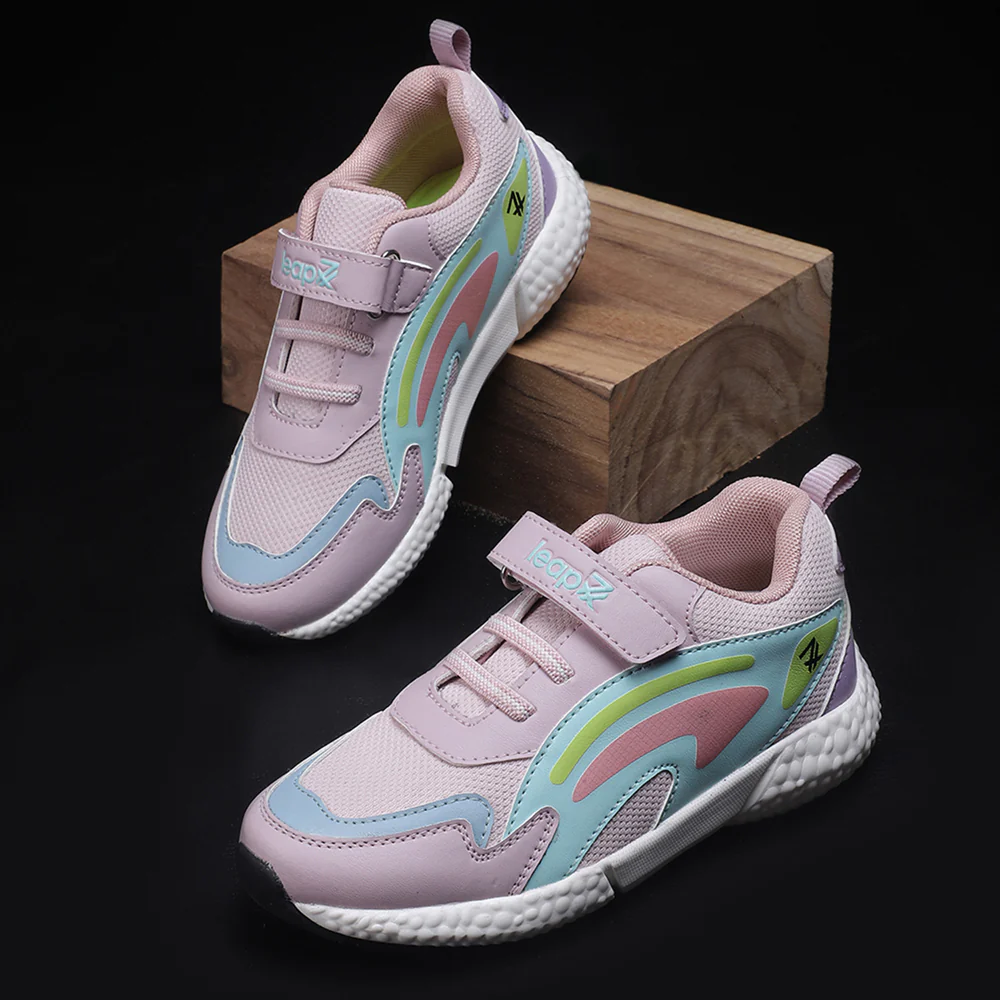 Leap7x Peach Sports Non Lacing Shoes For kids CARRY-07V By Liberty - Image 4