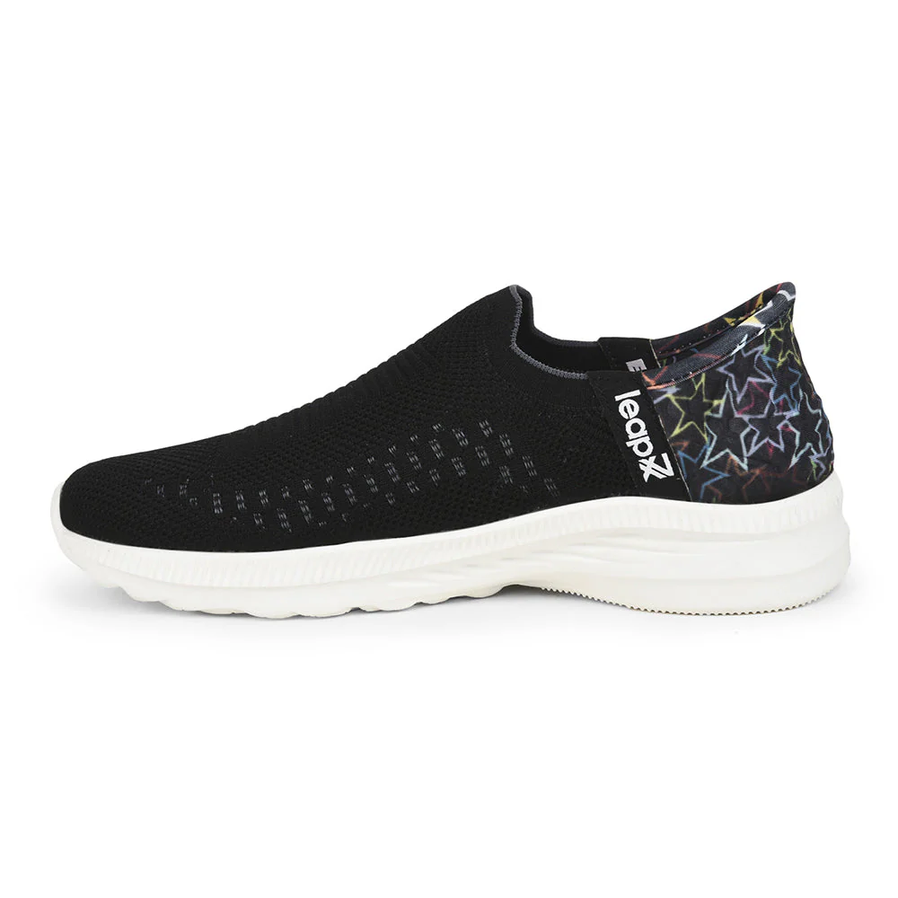 Leap7x Non Lacing Black Casual Slip on Shoes For Women EAZY By Liberty - Image 3