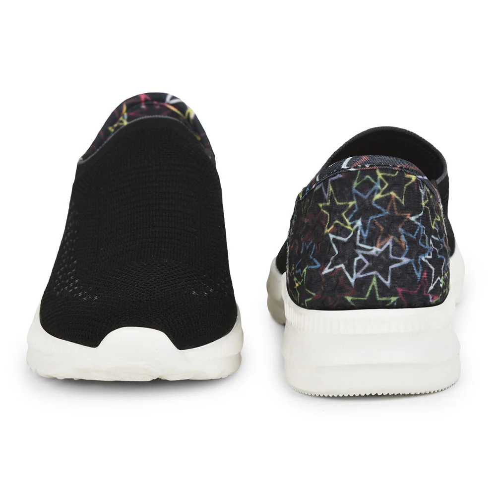 Leap7x Non Lacing Black Casual Slip on Shoes For Women EAZY By Liberty - Image 5