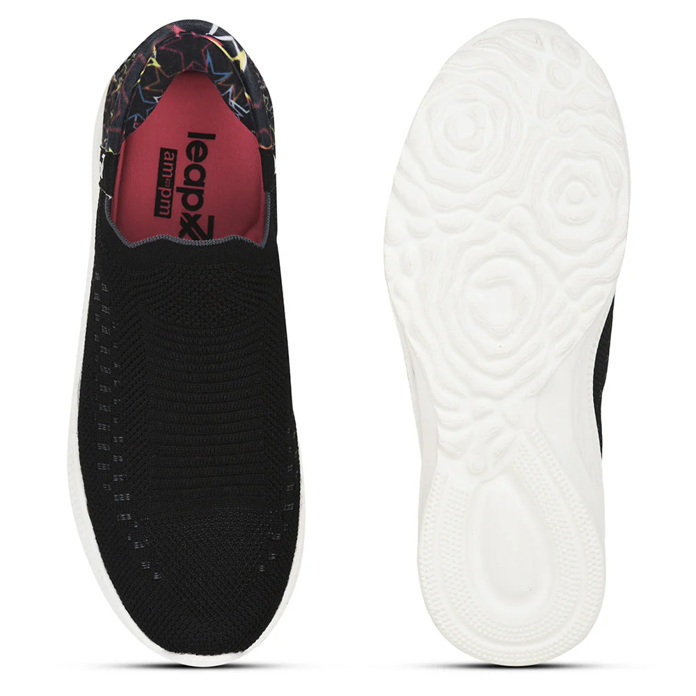 Leap7x Non Lacing Black Casual Slip on Shoes For Women EAZY By Liberty - Image 6