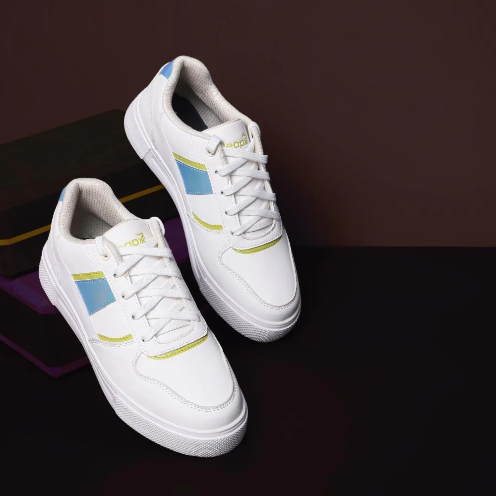 Leap7x Lacing White Casual Sneakers For Women FEMINA-2 By Liberty - Image 4