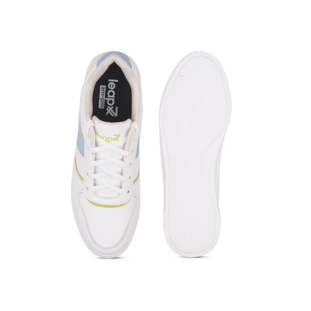 Leap7x Lacing White Casual Sneakers For Women FEMINA-2 By Liberty - Image 6