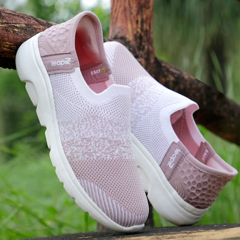 Leap7x Casual Peach Non Lacing Shoes For Kids EAZYGO-10N By Liberty - Image 4