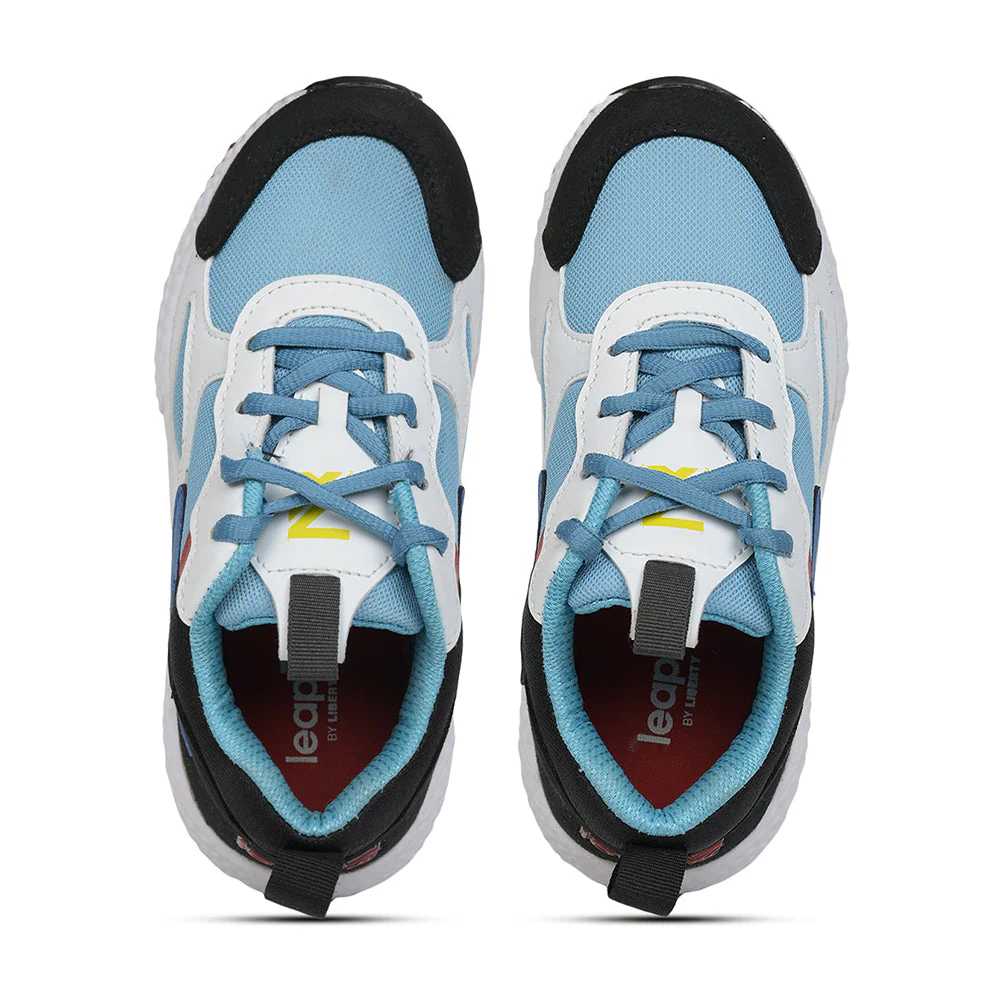 Leap7x Lace Up Athleisure Shoes For Kids (Sky Blue) CARRY-03 By Liberty - Image 7