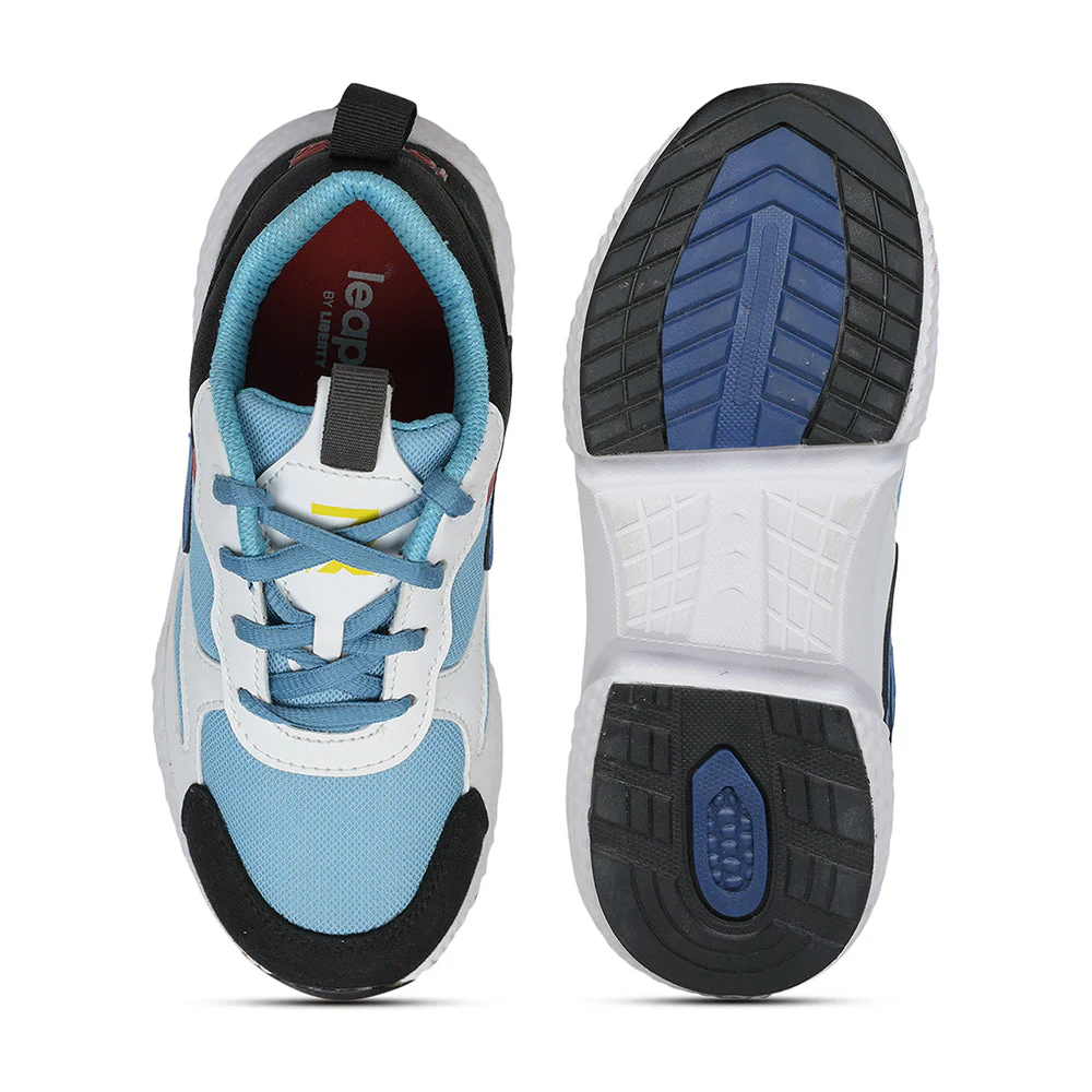 Leap7x Lace Up Athleisure Shoes For Kids (Sky Blue) CARRY-03 By Liberty - Image 8