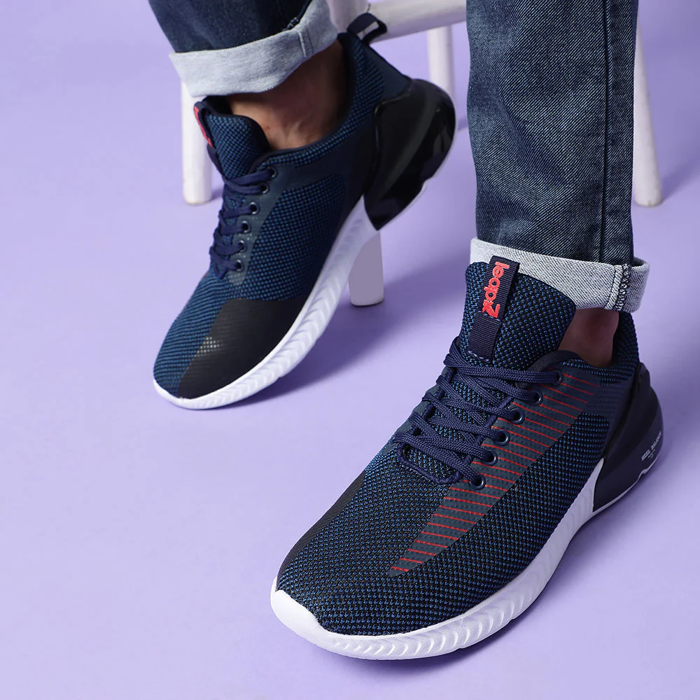 Leap7x Lacing Navy Blue Casual Shoes For Men PANTHER By Liberty - Image 4
