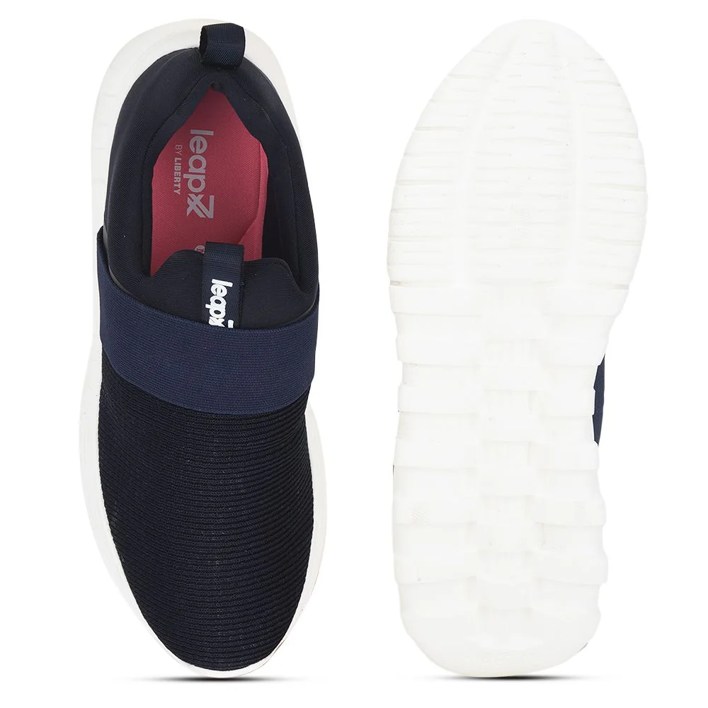 Leap7x Non Lacing Navy Blue Casual Slip on Shoes For Women MERCY By Liberty - Image 5