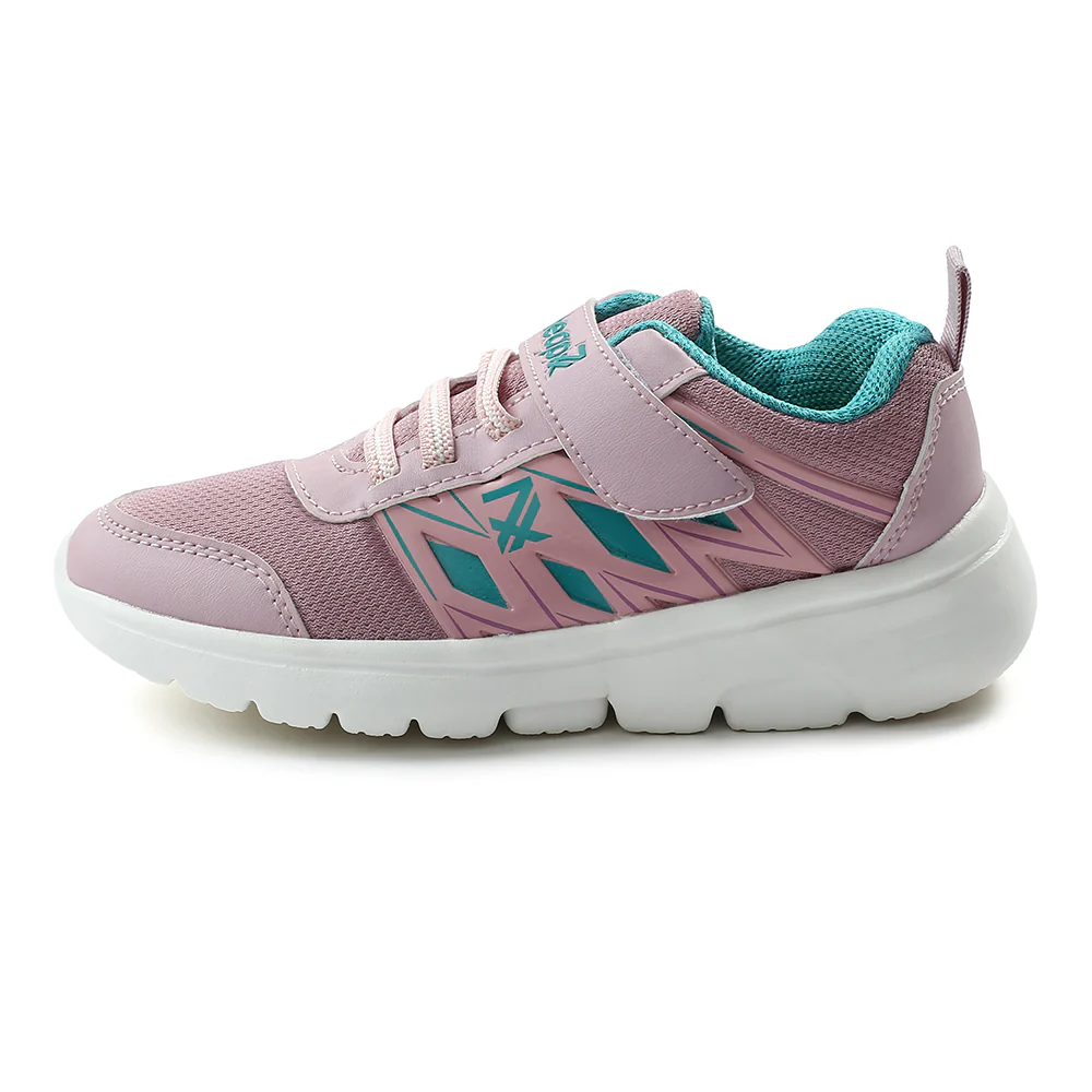 Leap7x Peach Non Lacing Velcro Casual Shoes For Kids JERRY-V By Liberty - Image 3