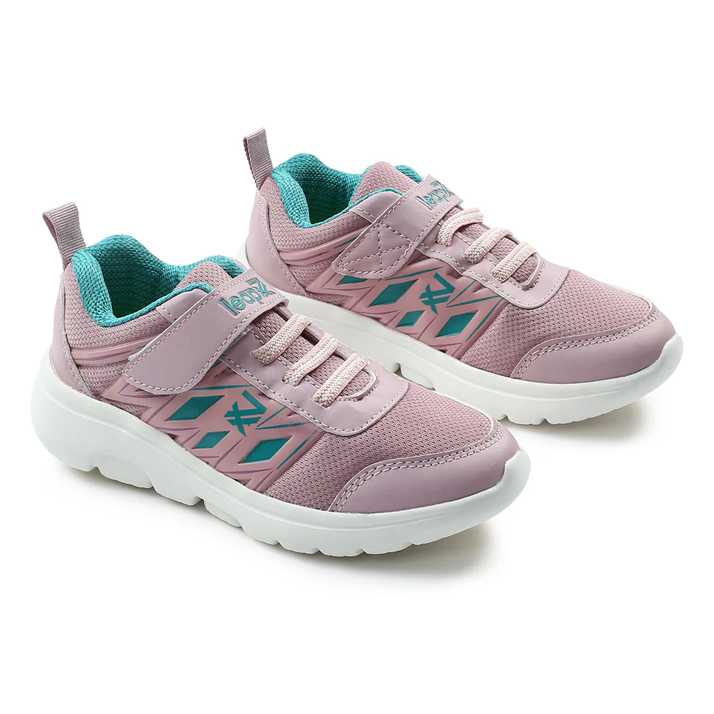 Leap7x Peach Non Lacing Velcro Casual Shoes For Kids JERRY-V By Liberty - Image 5