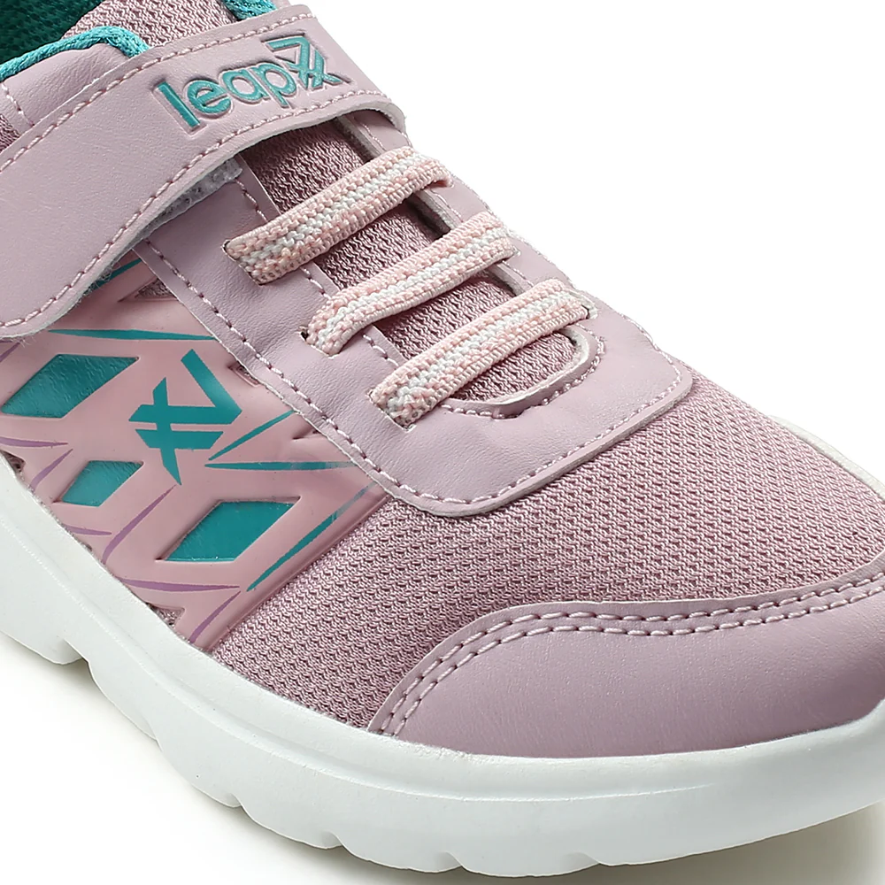 Leap7x Peach Non Lacing Velcro Casual Shoes For Kids JERRY-V By Liberty - Image 6
