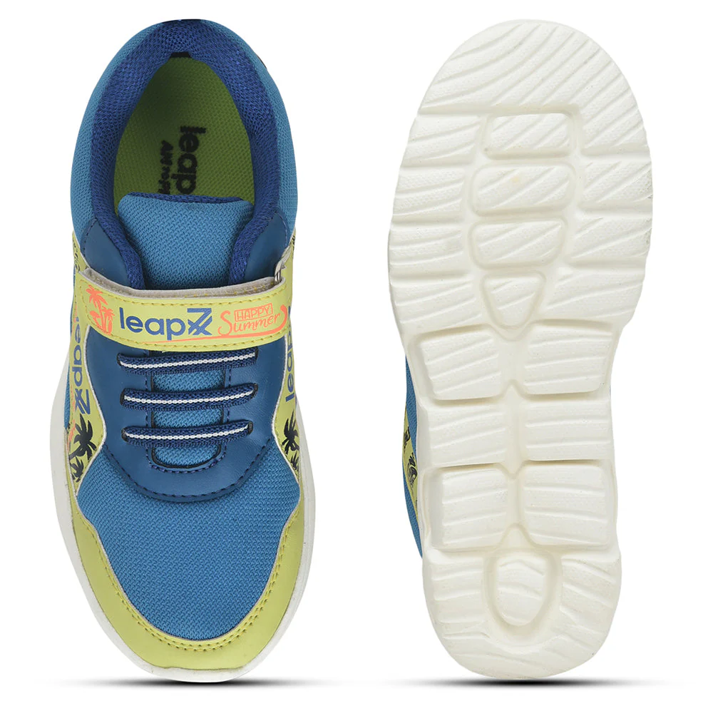 Leap7x Royal Blue Sports Non Lacing Walking Shoes For Kids TURBO-1E By Liberty - Image 7