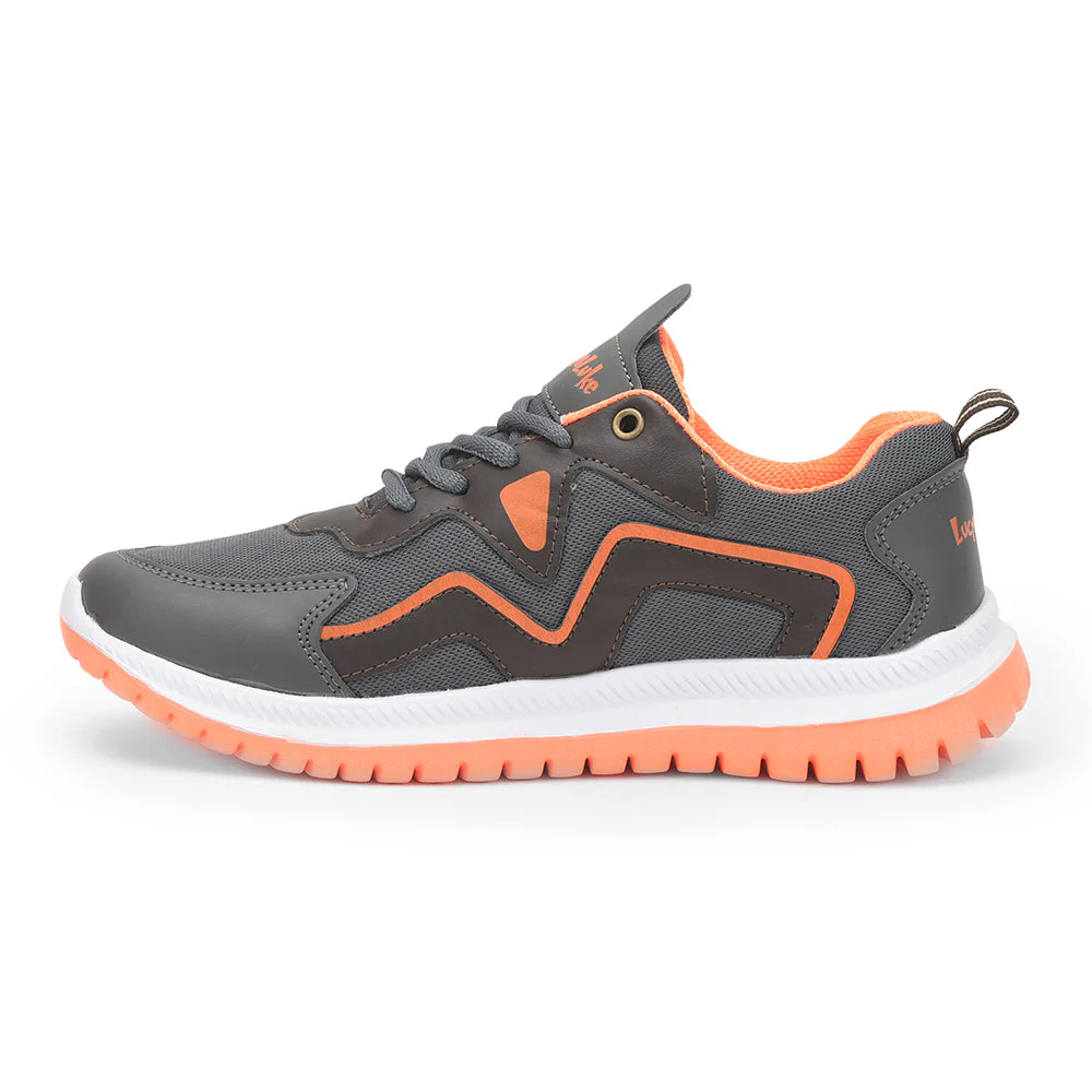 Lucy & Luke Lacing Grey Sports Running Shoes For Kids VIGOUR-1L By Liberty - Image 3