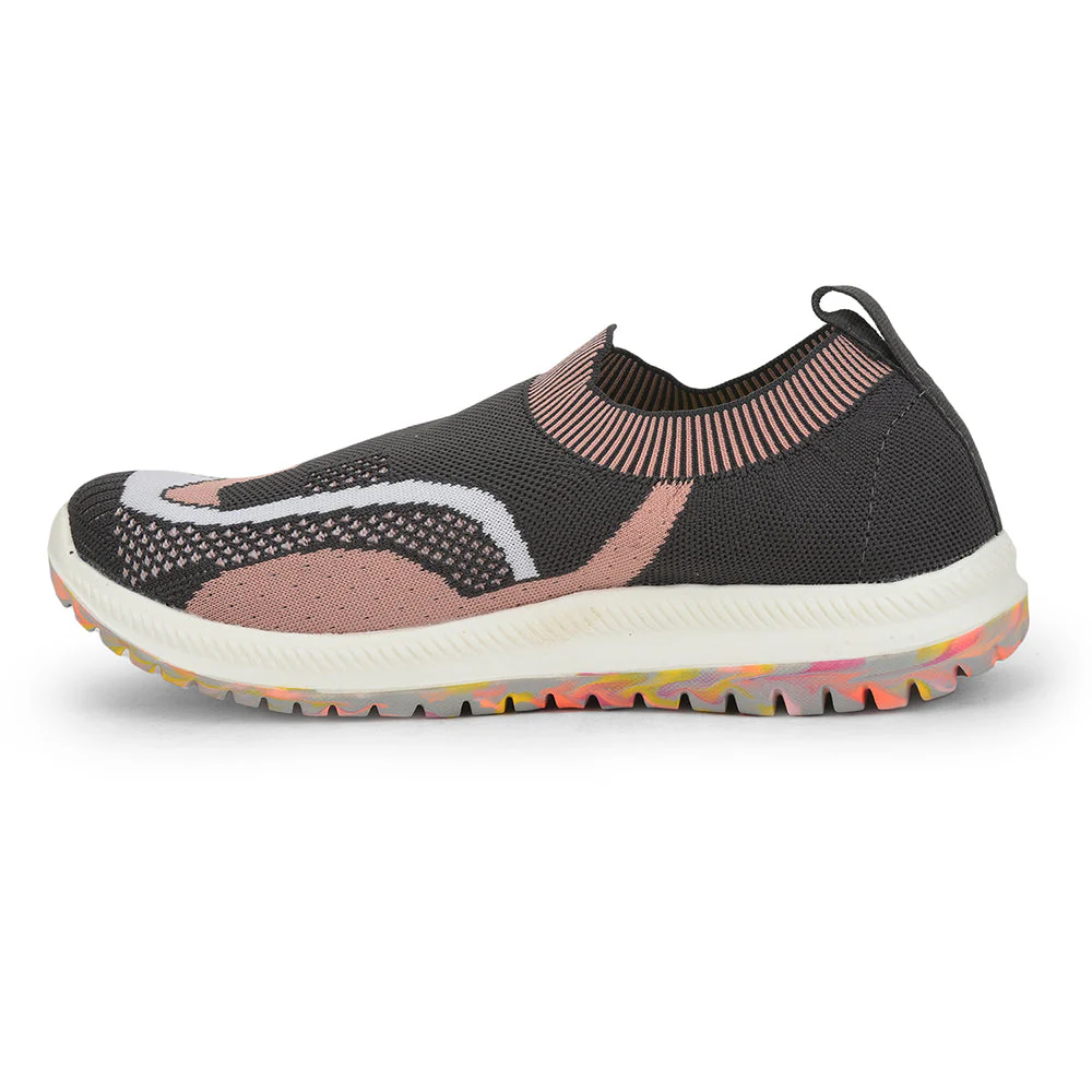 Lucy & Luke (Grey) Casual Non Lacing Shoes For Kids WING-1 By Liberty - Image 3