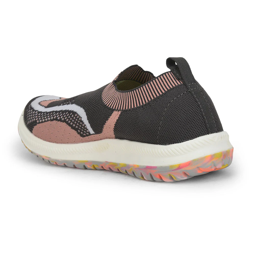 Lucy & Luke (Grey) Casual Non Lacing Shoes For Kids WING-1 By Liberty - Image 7