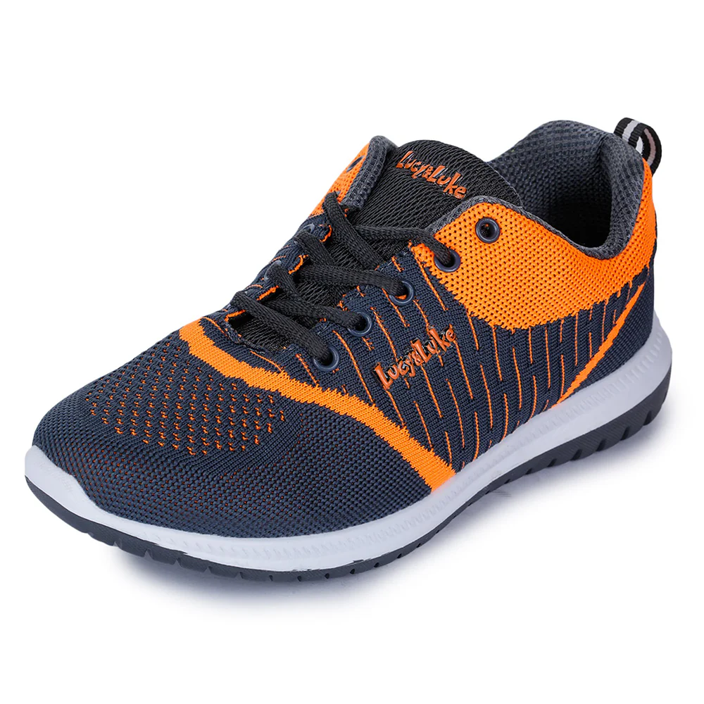 Lucy & Luke Lacing Orange Sports Running Shoes For Kids JAMIE-7 By Liberty - Image 4