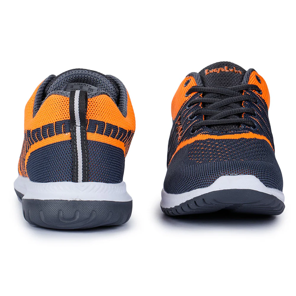 Lucy & Luke Lacing Orange Sports Running Shoes For Kids JAMIE-7 By Liberty - Image 5