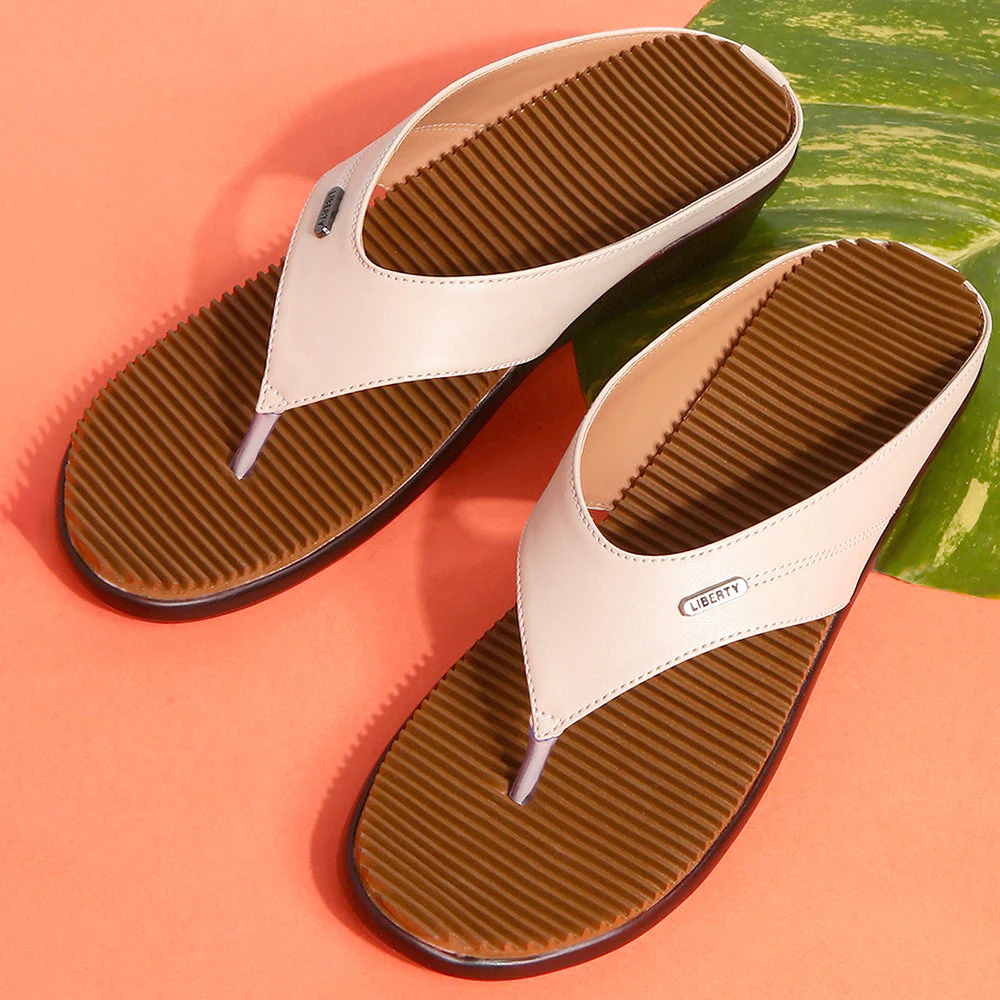 Senorita Casual (Beige) Slipper For Women D1-50 By Liberty - Image 4