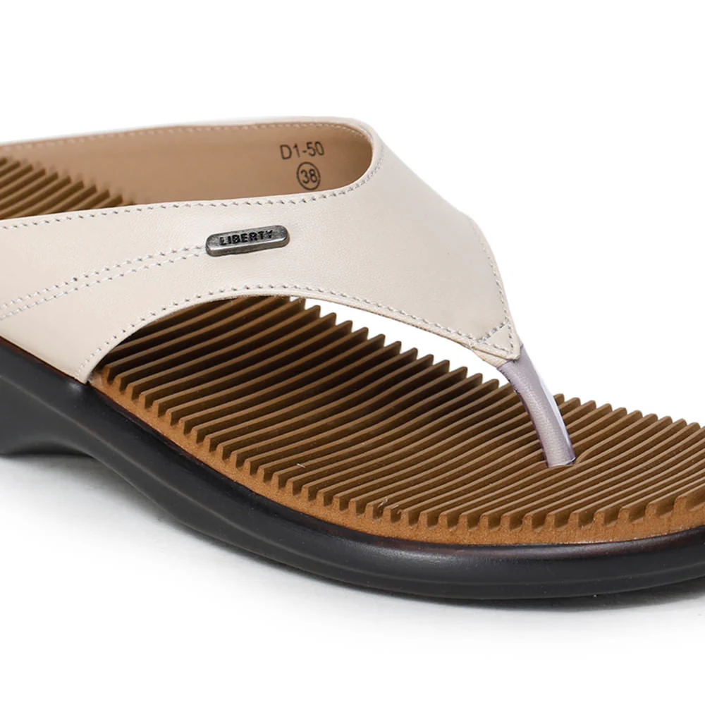 Senorita Casual (Beige) Slipper For Women D1-50 By Liberty - Image 6