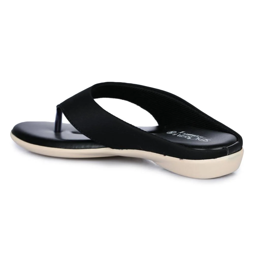 Senorita Casual (Black) Slippers For Women MK-09 By Liberty - Image 5