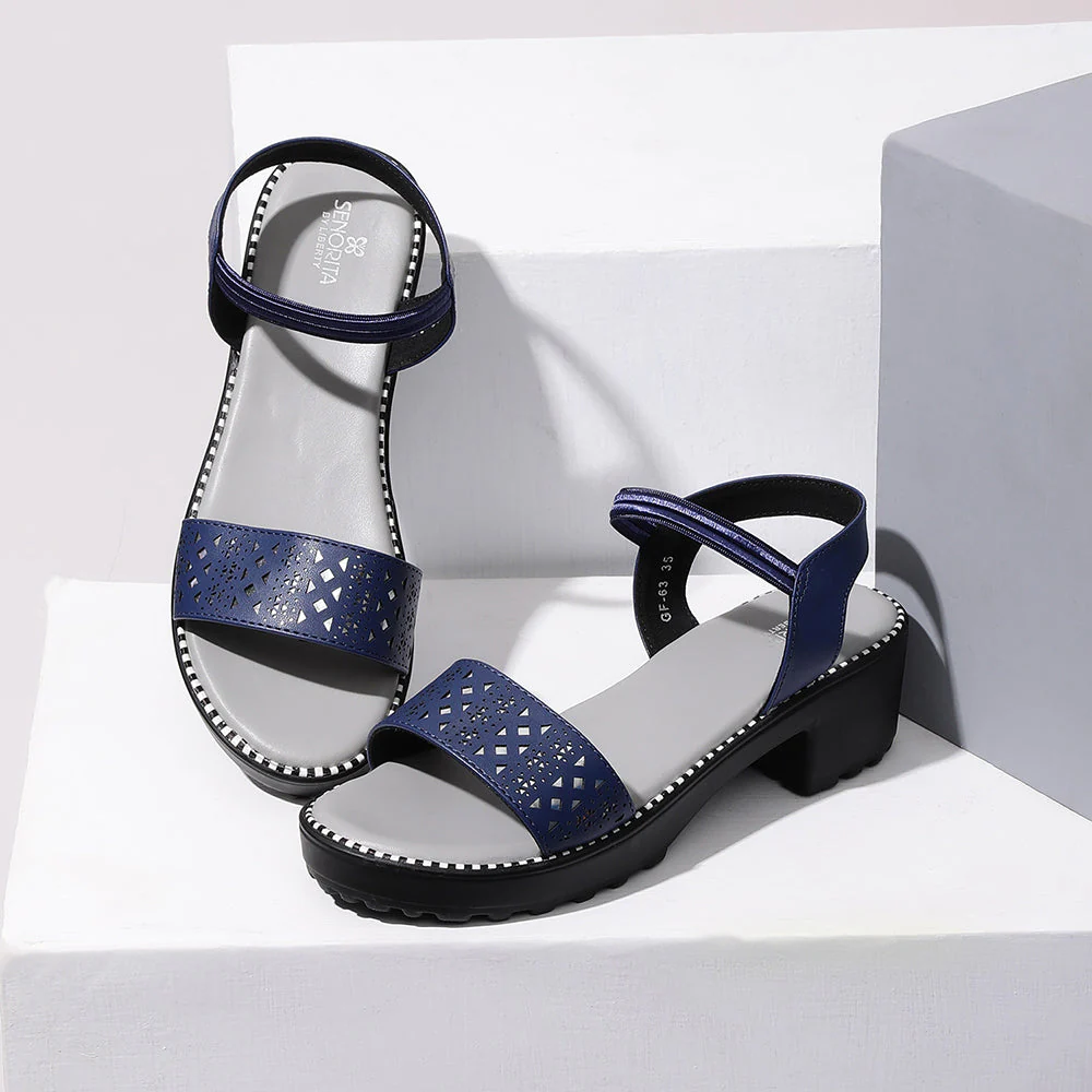 Senorita Casual (Blue) Sandals For Kids GF-63 By Liberty - Image 3