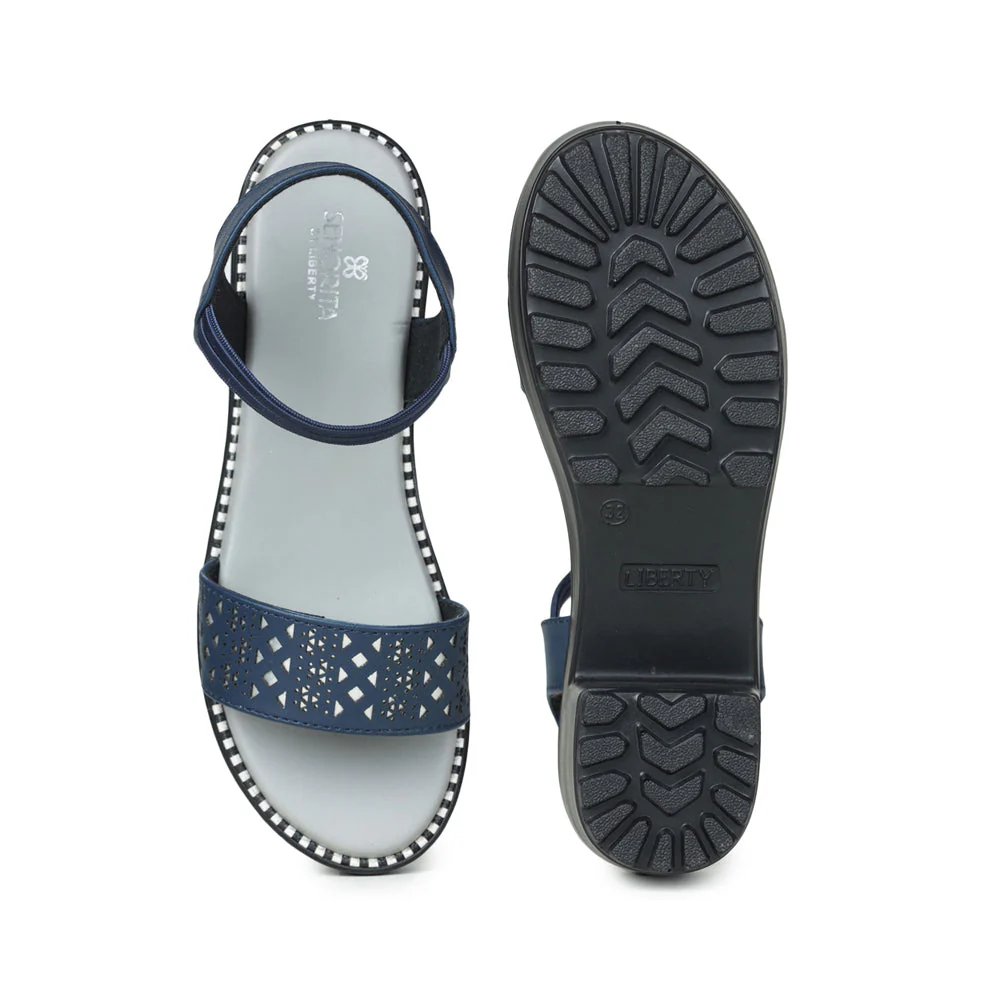Senorita Casual (Blue) Sandals For Kids GF-63 By Liberty - Image 5