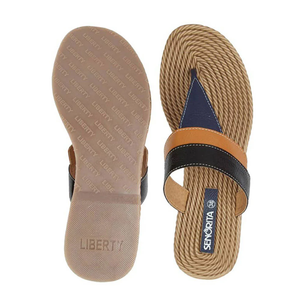 Senorita Casual (Blue) Slipper For Women LA-1815 By Liberty - Image 4