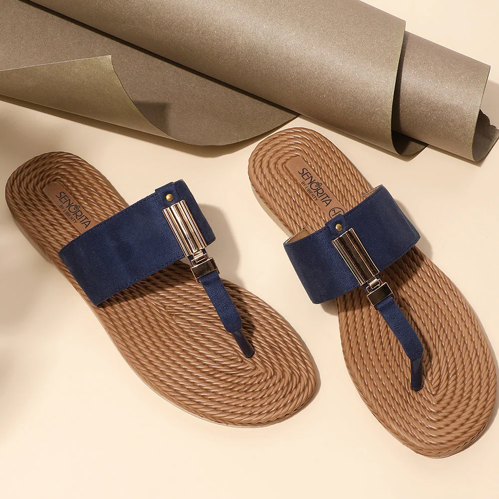 Senorita Casual Blue Slipper For Women M1-30 By Liberty - Image 4