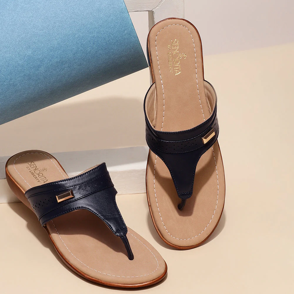 Senorita Casual (Blue) Slipper For Women MMJ-101 By Liberty - Image 3