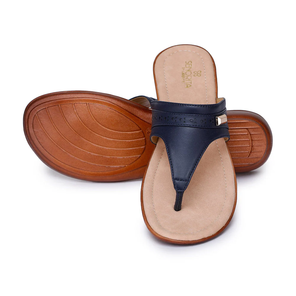 Senorita Casual (Blue) Slipper For Women MMJ-101 By Liberty - Image 6