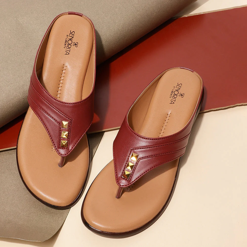 Senorita Casual (Cherry) Slipper For Women LAF-905 By Liberty - Image 4