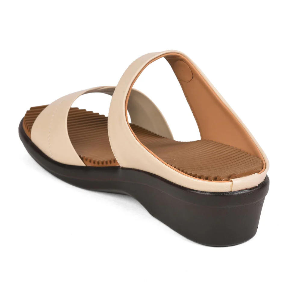 Senorita Casual (Cream) Slippers For Women LAF-1025 By Liberty - Image 3