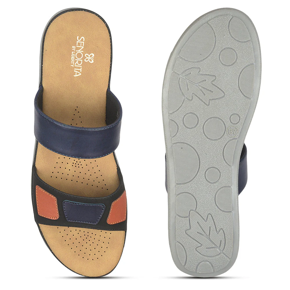 Senorita Casual (Navy Blue) Slippers For Women M17-12 By Liberty - Image 5