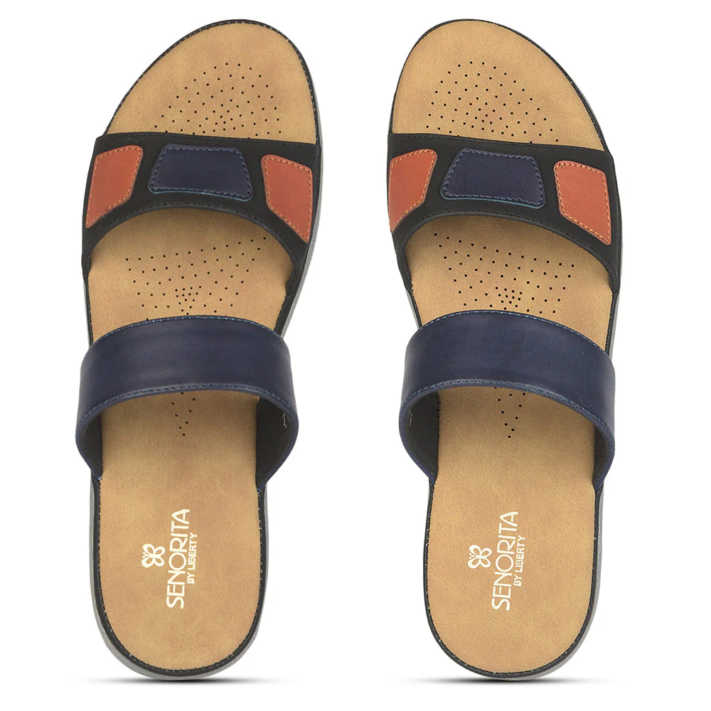 Senorita Casual (Navy Blue) Slippers For Women M17-12 By Liberty - Image 6