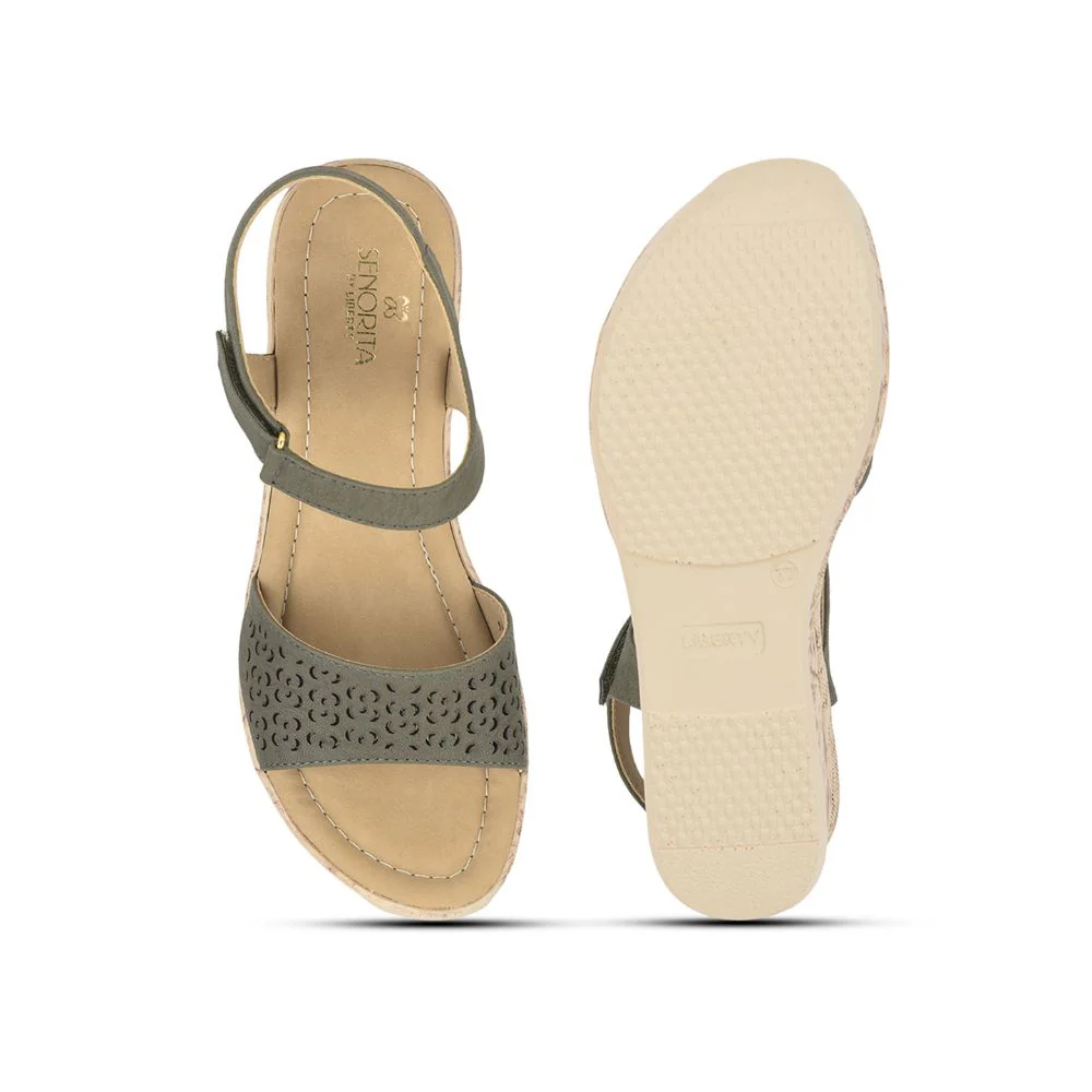 Senorita Casual Sandal For Ladies (Olgreen) DZL-867 By Liberty - Image 5